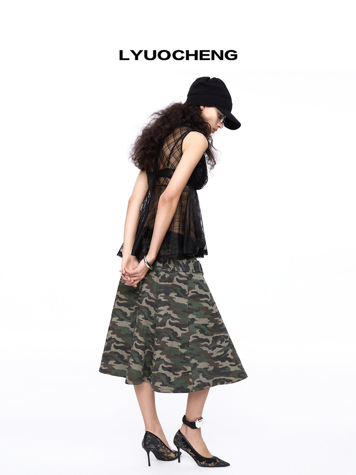 Camouflage Double Waisted Skirt