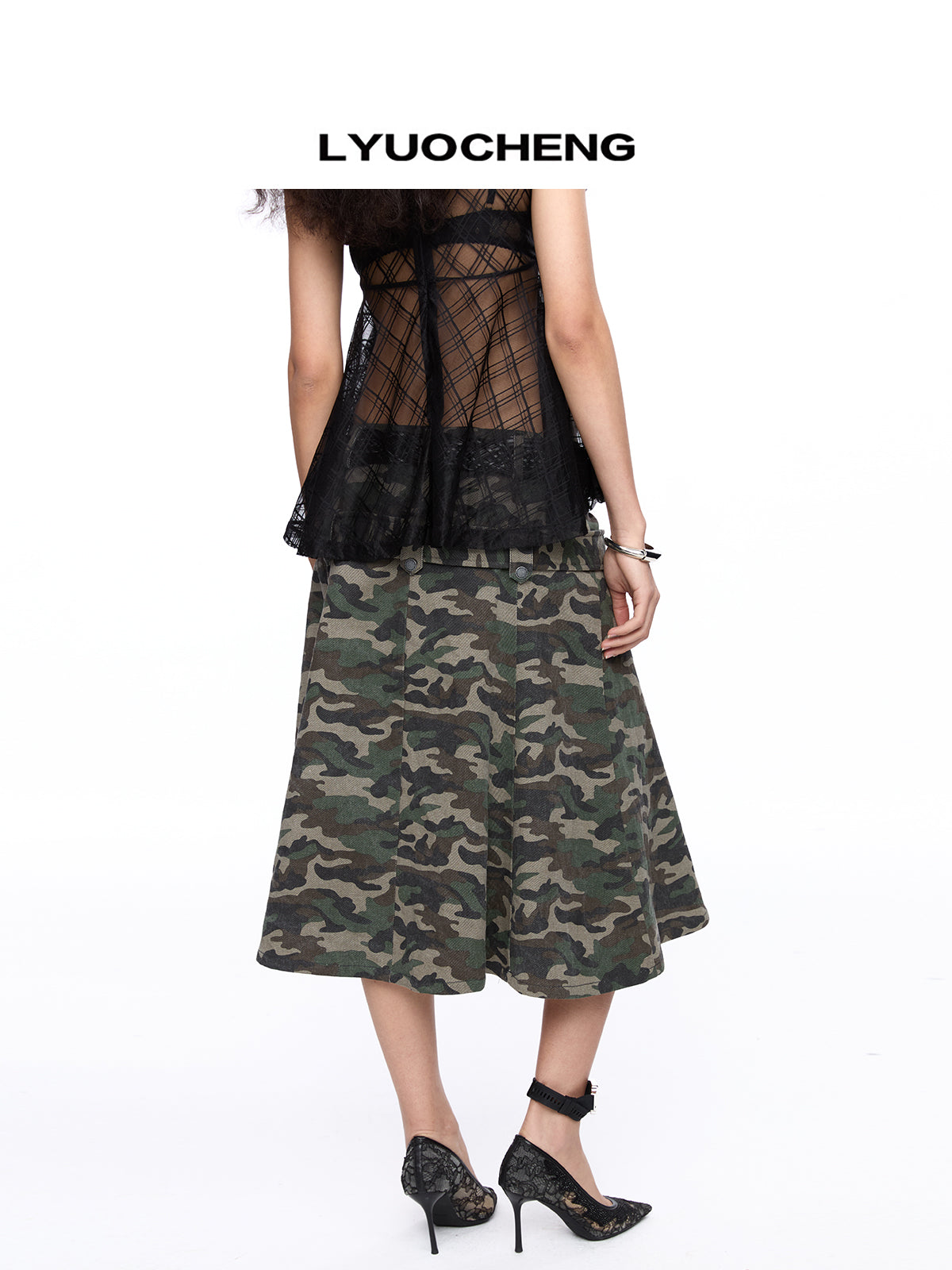 Camouflage Double Waisted Skirt